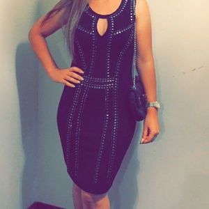 Black dress with stones